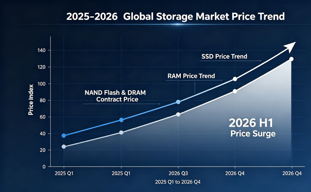 Analisis Rega Pasar Panyimpenan Global 2026 H1: Lonjakan Rega SSD & RAM, Ketat Pasokan lan Strategi Pasokan Stabil GUDGA