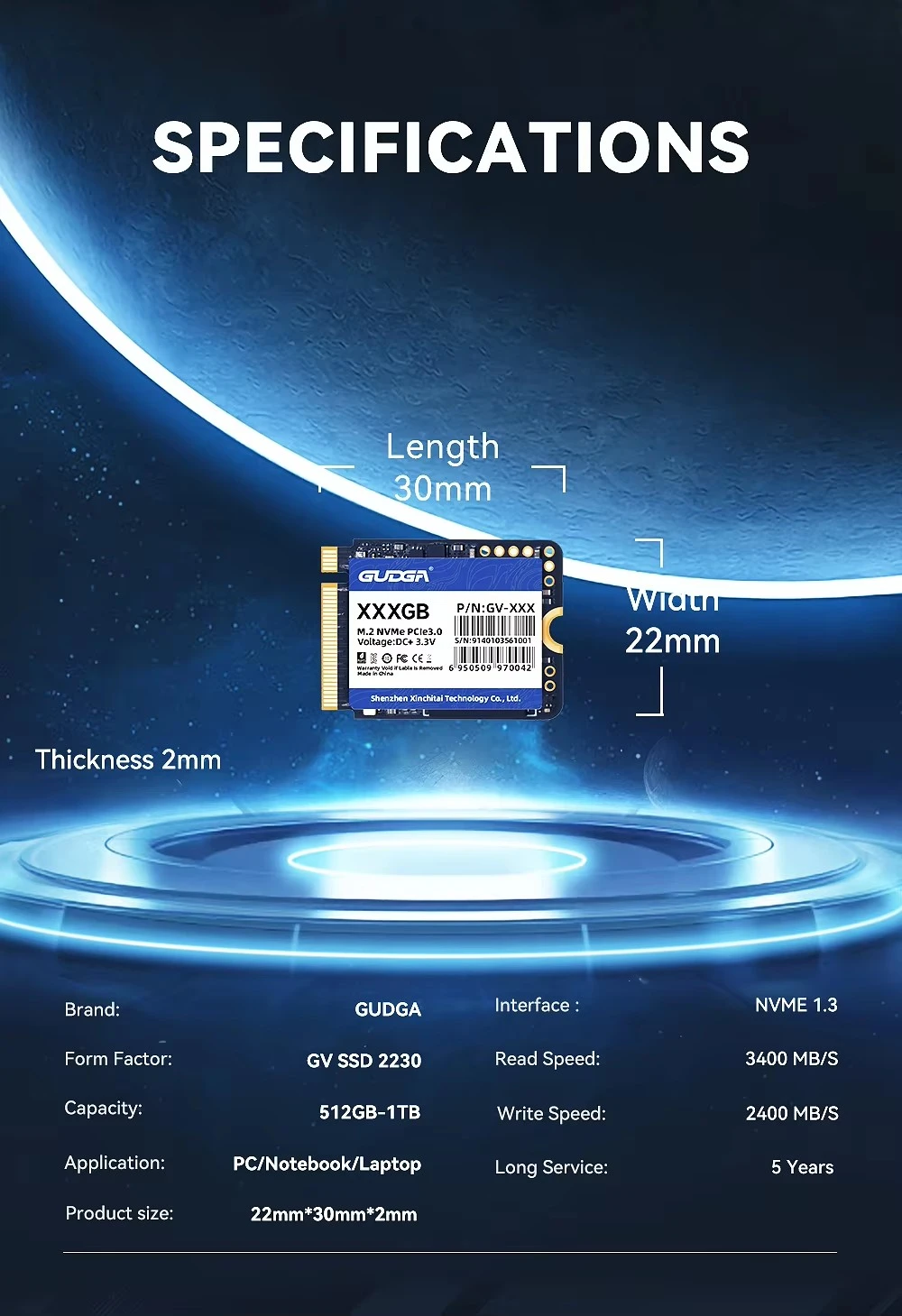 M.2 2230 NVMEB M.2 PCIE 3.0 SSD